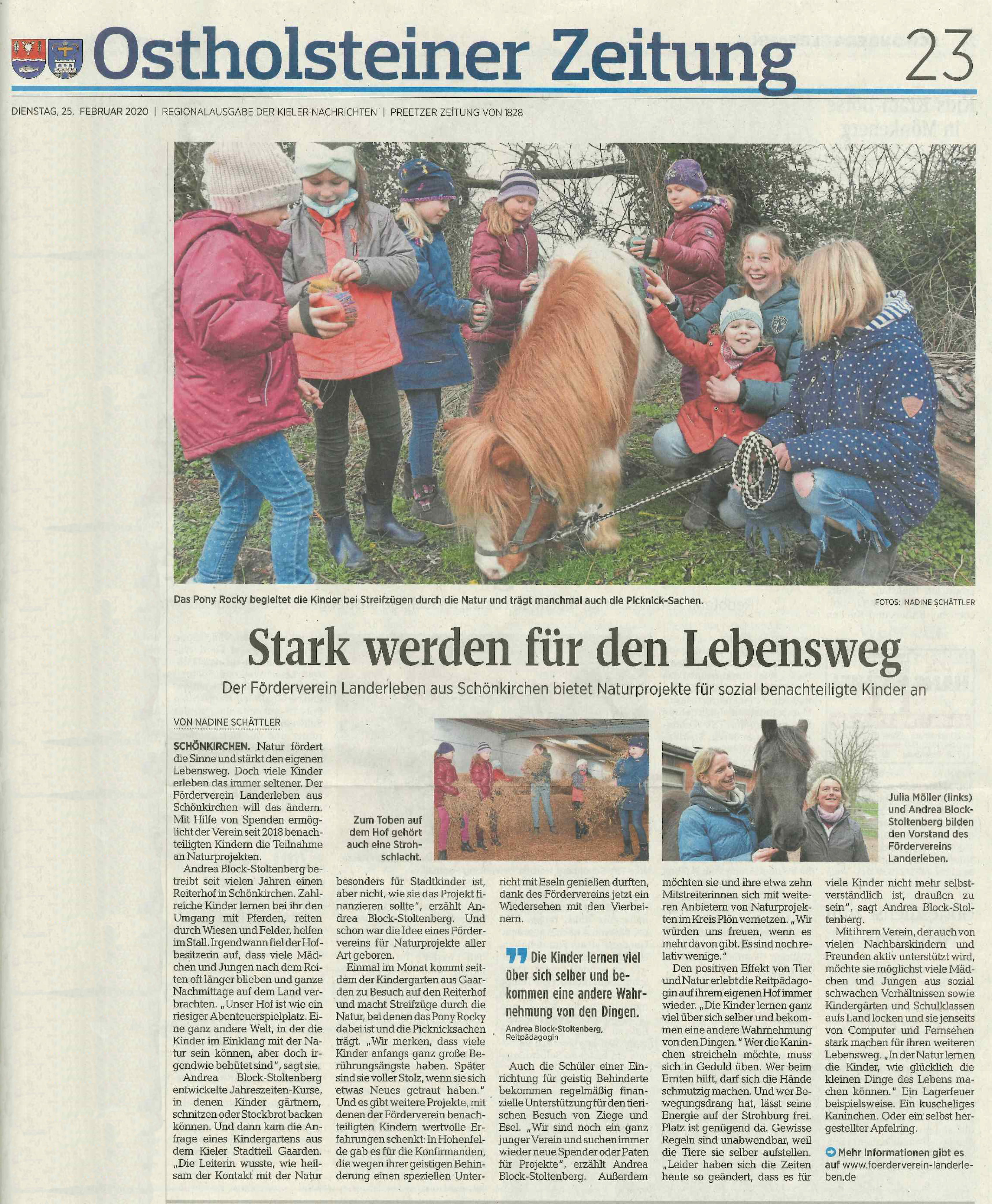 Read more about the article Kieler Nachrichten, 25.02.2020